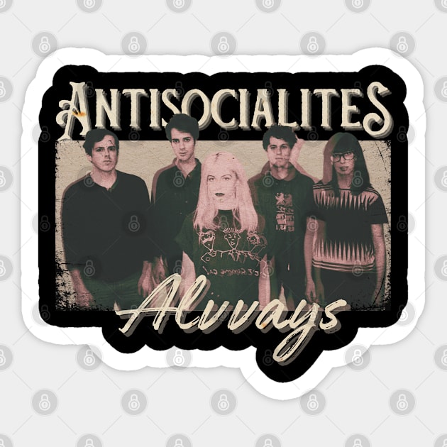 Alvvays Vintage 2011 // Antisocialites Original Fan Design Artwork Sticker by A Design for Life